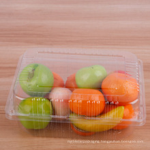 Disposable Food Storage Container Clear Plastic Blister Packaging  Box Tray with Lid for Fruit